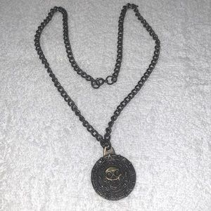 Pirates Of The Caribbean Aztec Gold Coin Medallion necklace